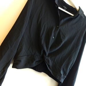 Black Cropped Longsleeve